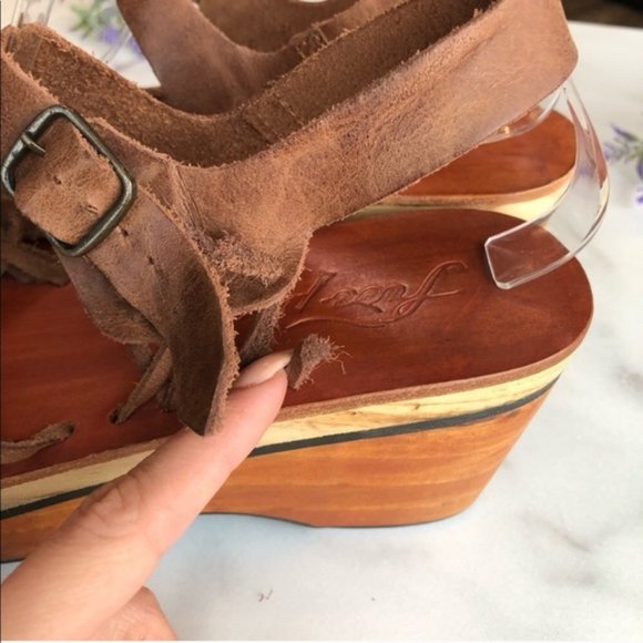 Free People Leather Platform Moccasins, Size 8 - Picture 4 of 8